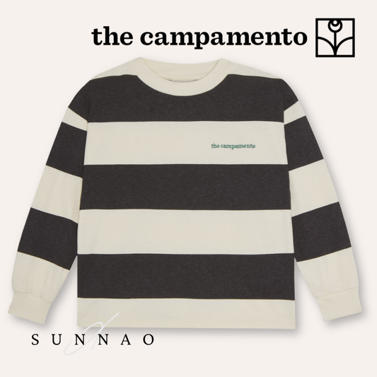 <The Campamento> Grey Stripes Tshirt - GREY