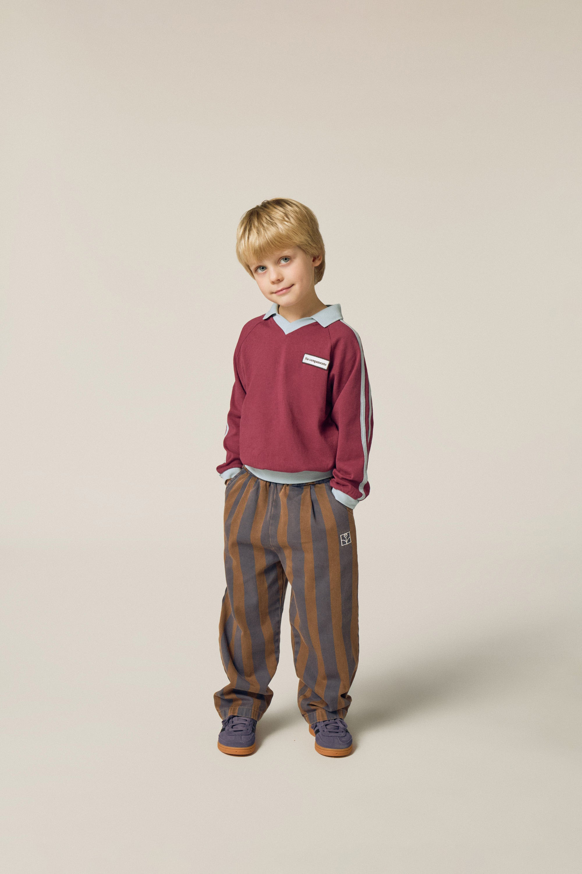 <The Campamento> Blue Stripes Trousers - BLUE　