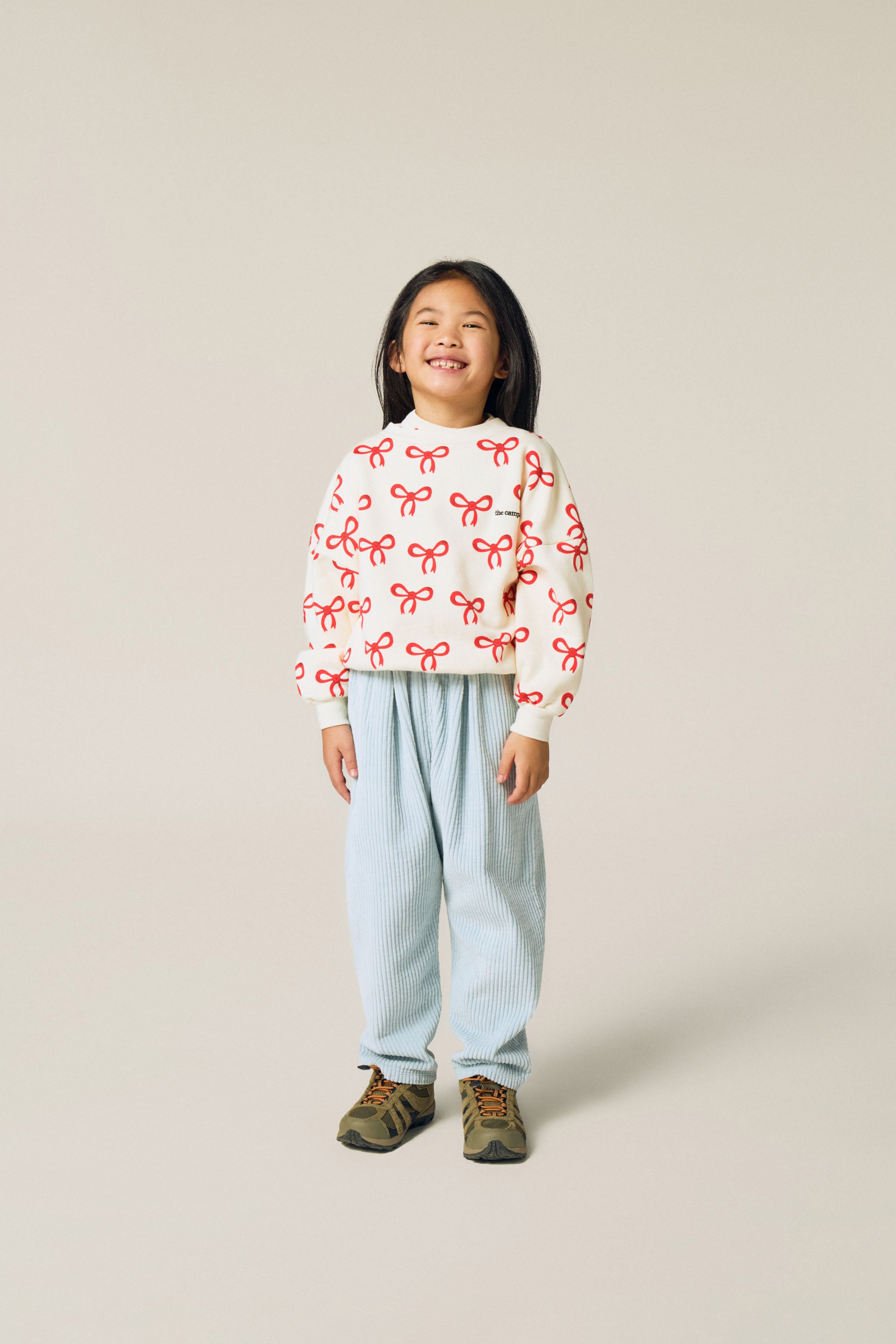 <The Campamento> Big Bows Sweatshirt - ECRU　