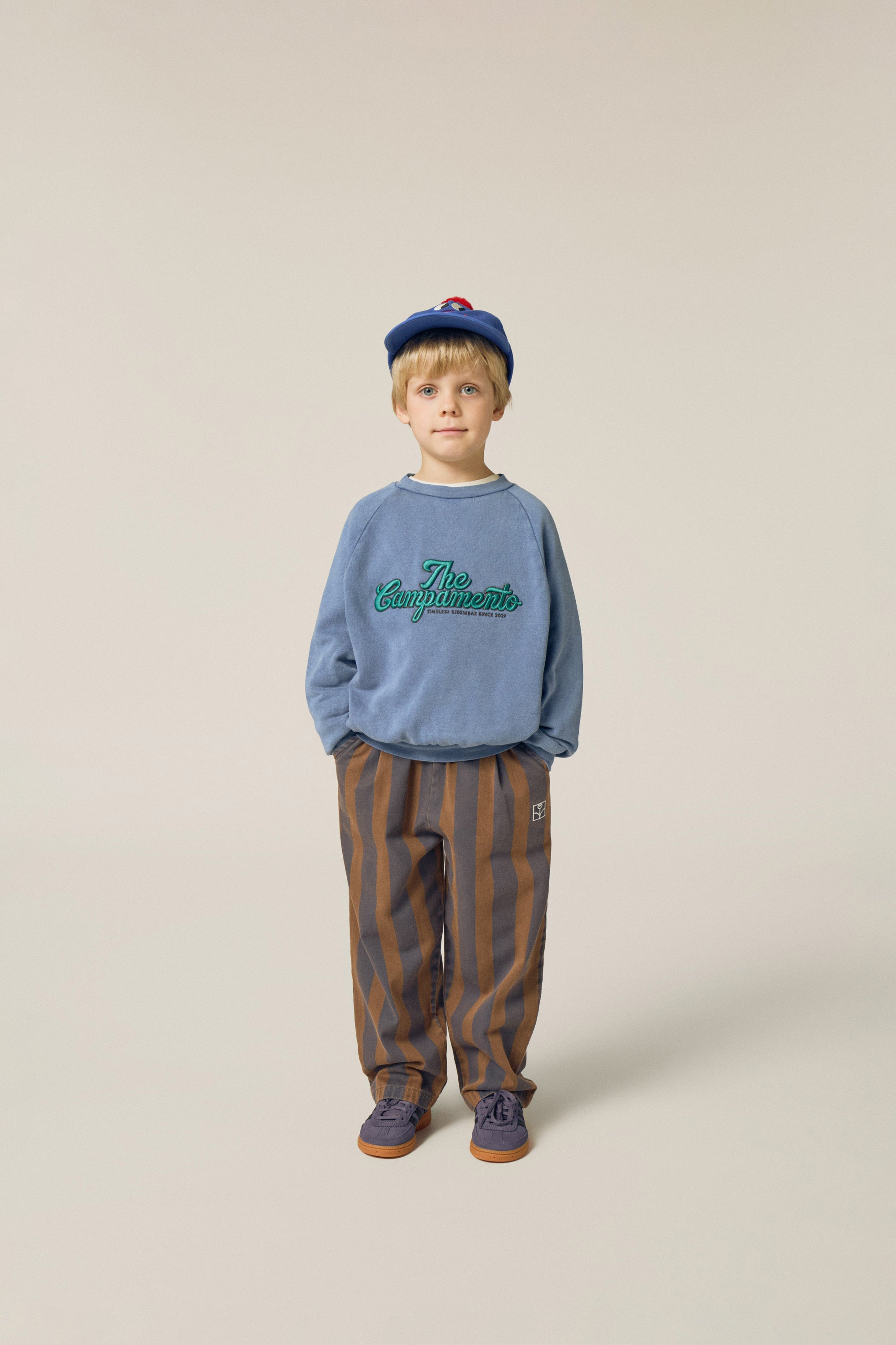 <The Campamento> Blue Stripes Trousers - BLUE　