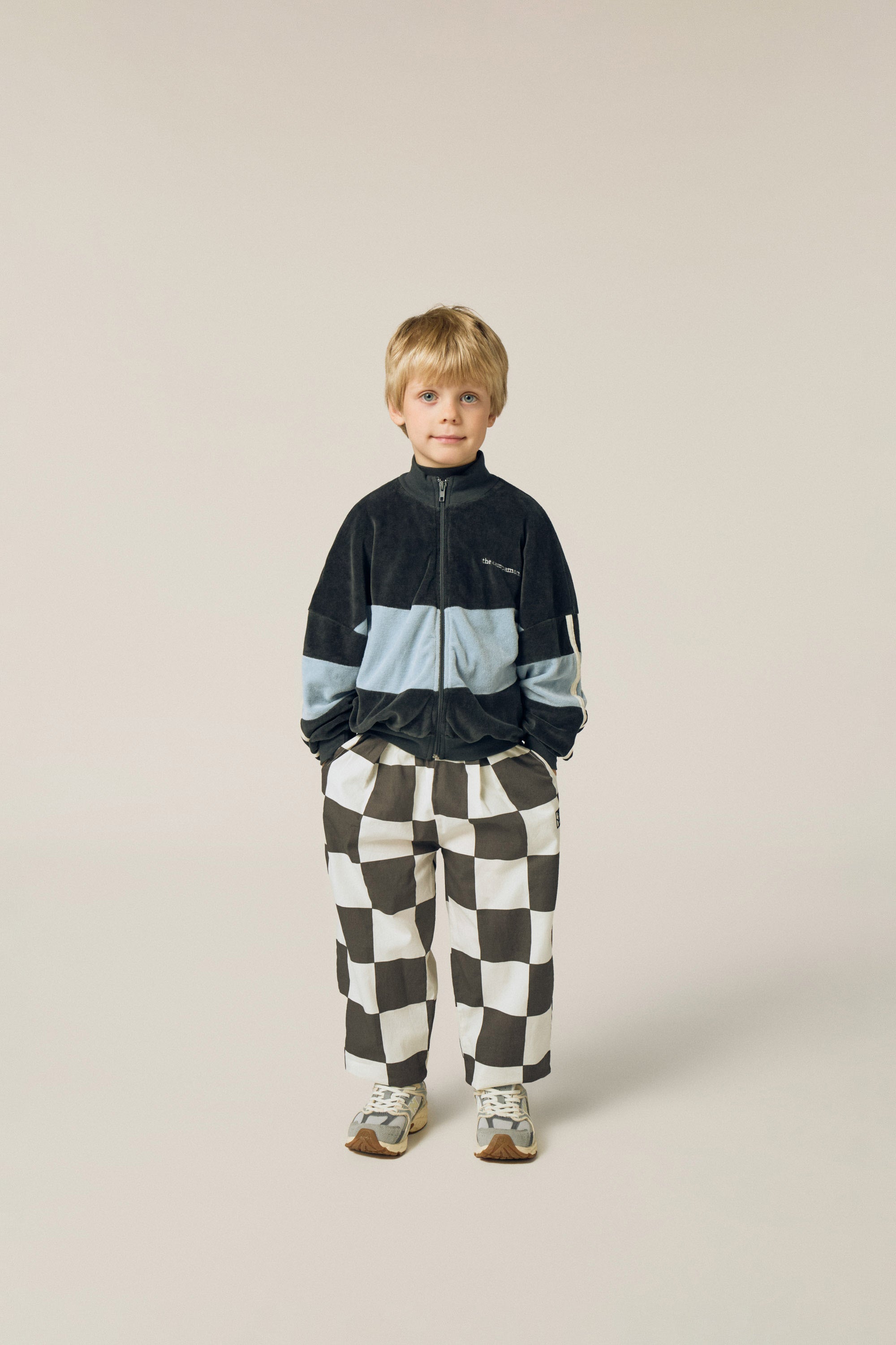 <The Campamento> Grey Color Block Sweatshirt - GREY　