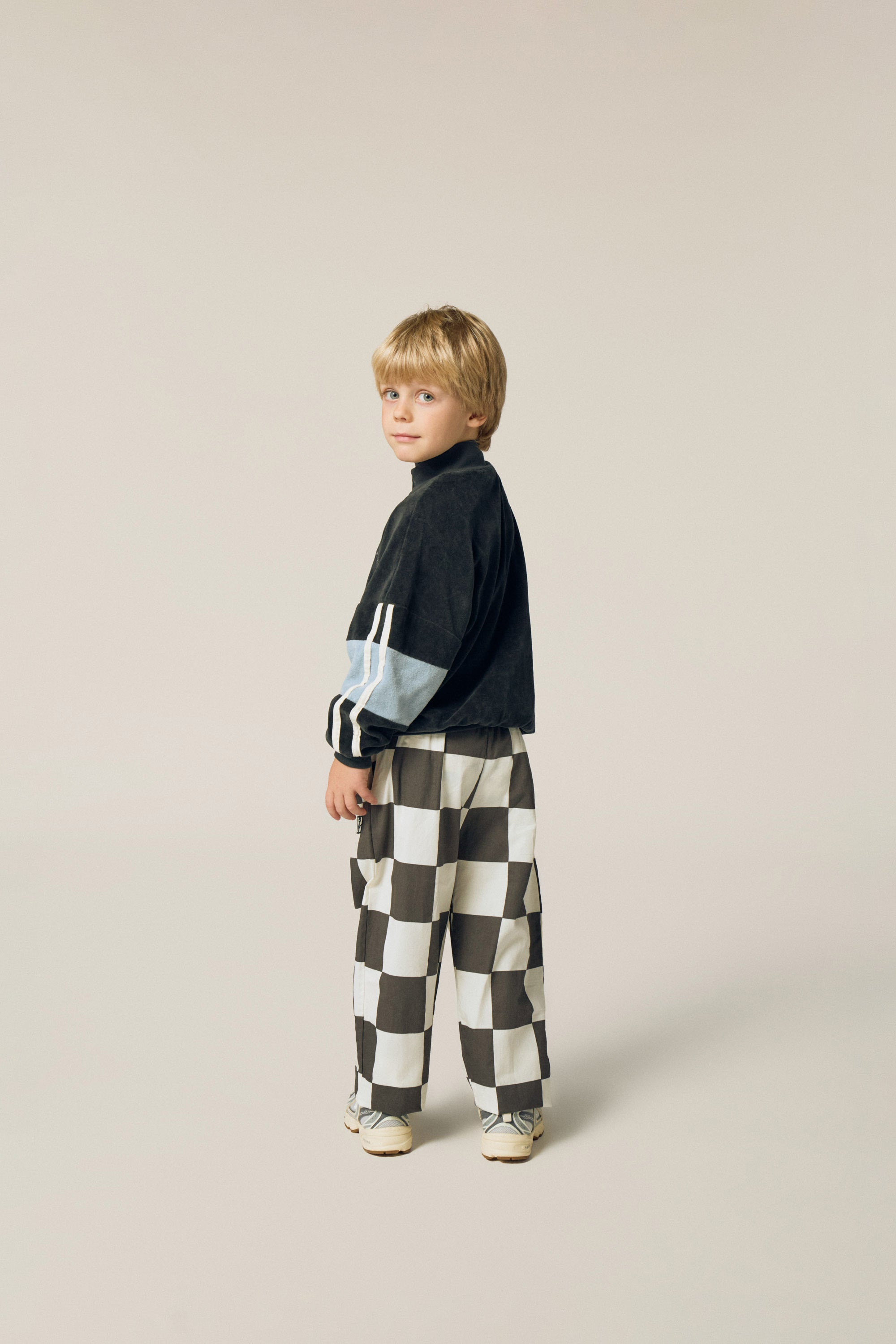 <The Campamento> Grey Color Block Sweatshirt - GREY　