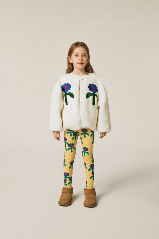 <The Campamento> Blue Daisies Leggings - YELLOW　