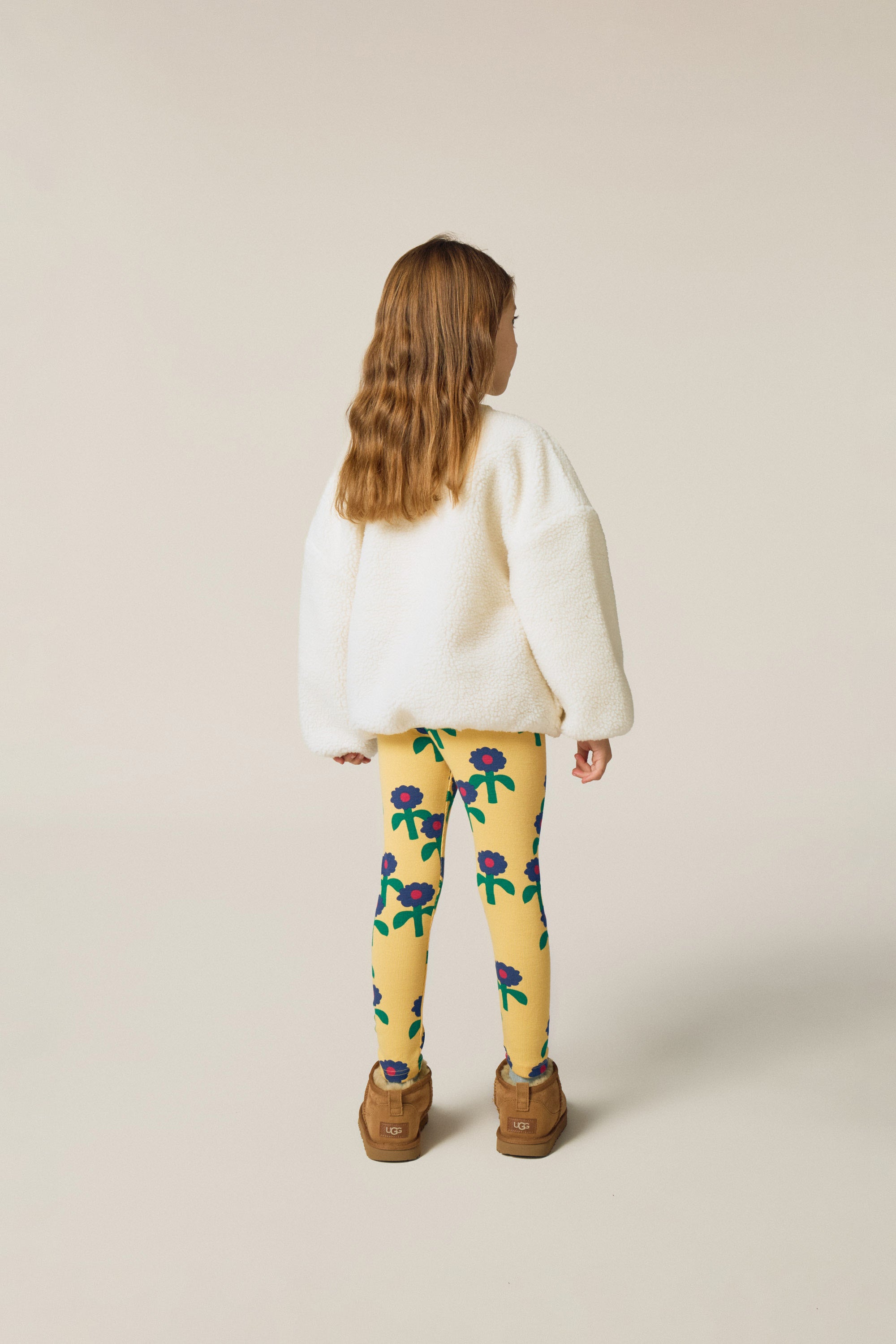 <The Campamento> Blue Daisies Leggings - YELLOW　