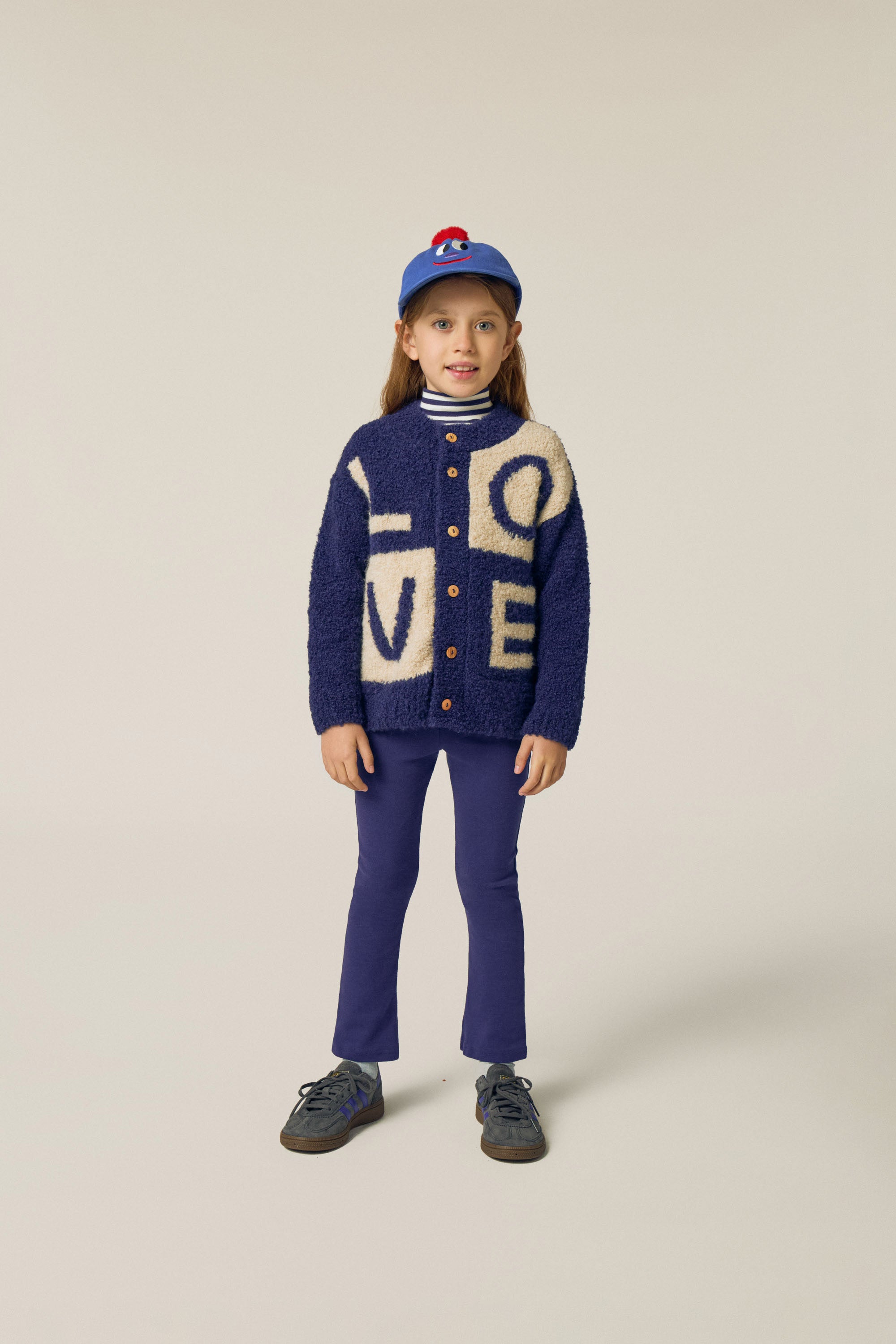 <The Campamento> Blue Stripes Turtle Neck Tshirt - BLUE　