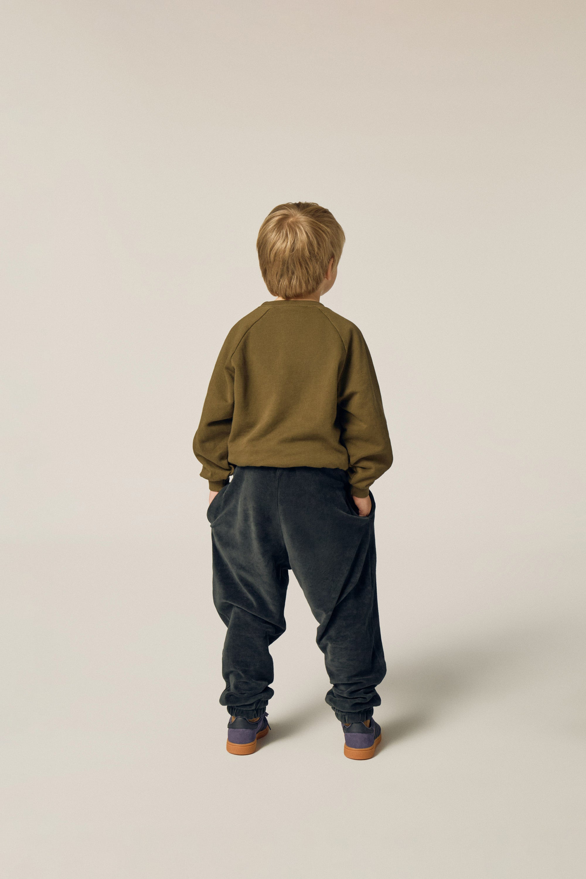 <The Campamento> Grey Velour Jogging Trousers - GREY　