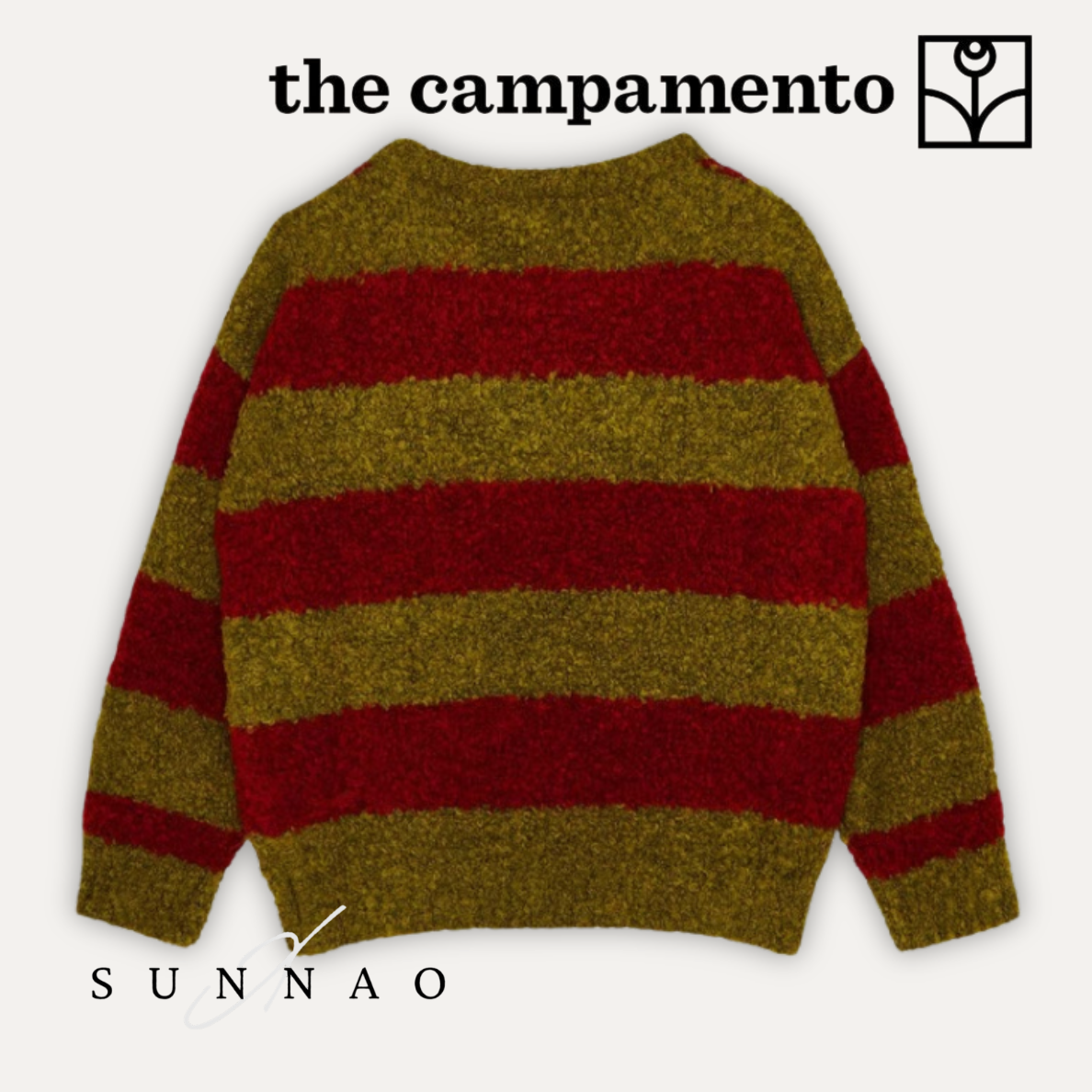 <The Campamento> RED STRIPES JUMPER