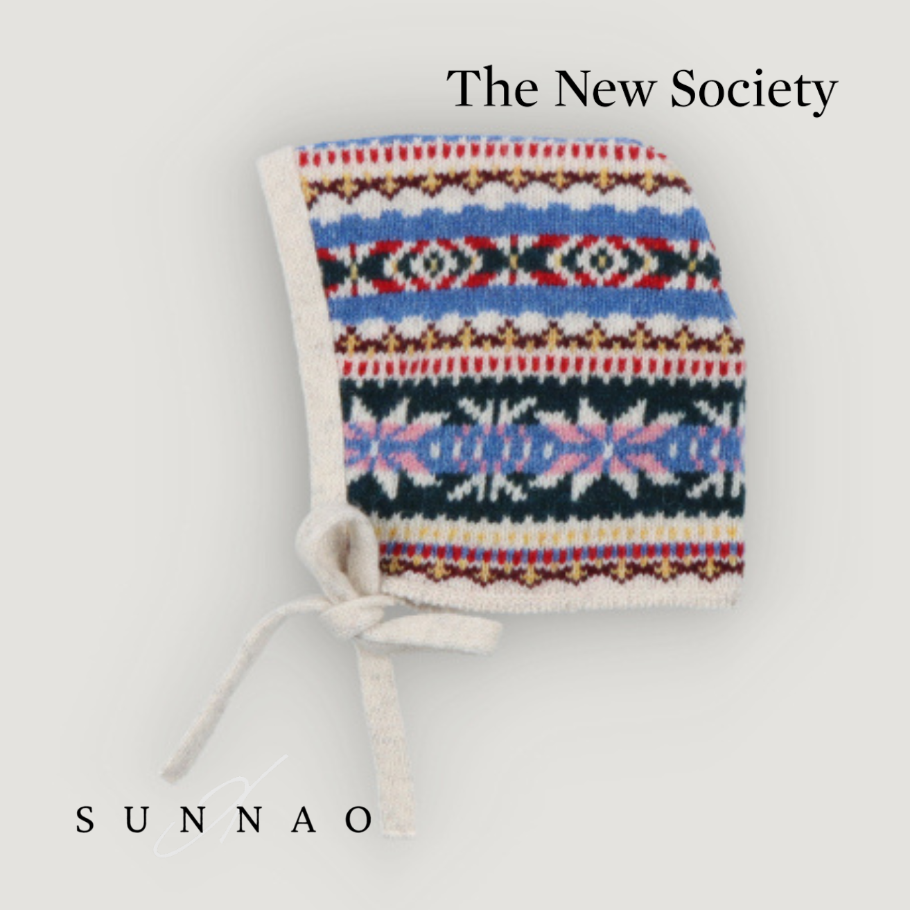 <The New Society> Caia Baby Bonnet - Caia Jacquard