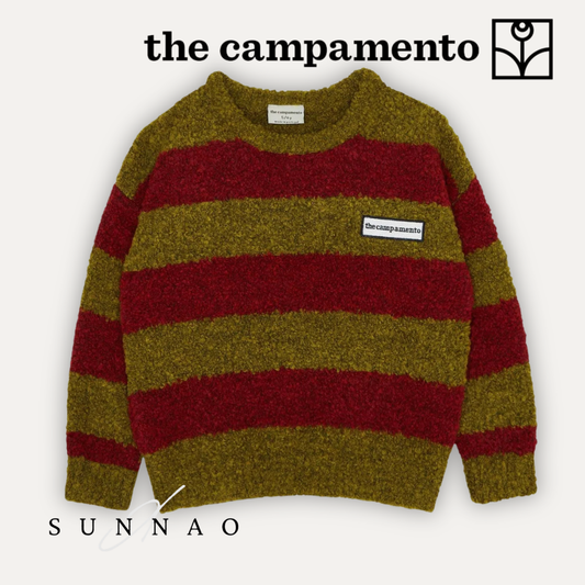 <The Campamento> RED STRIPES JUMPER