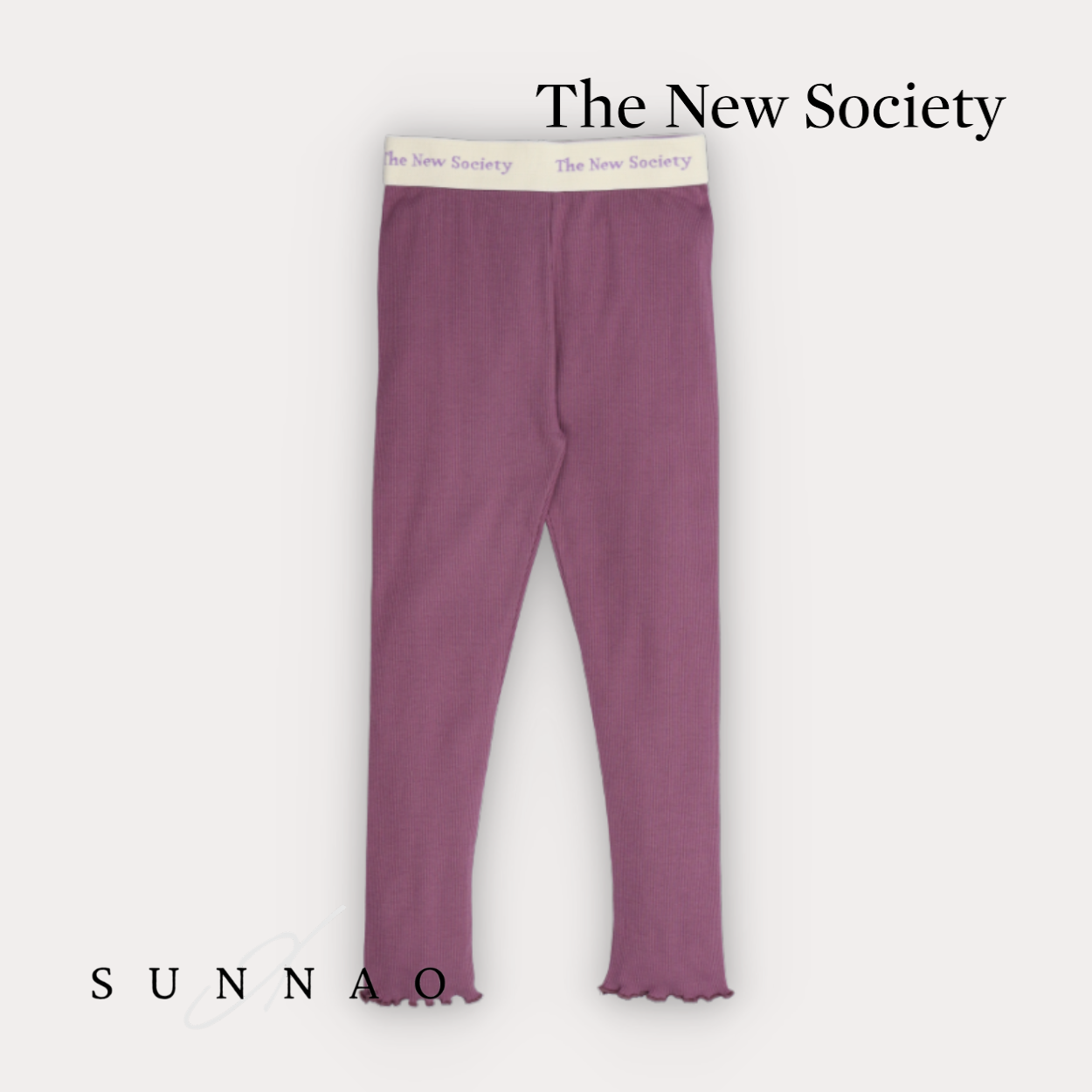 The New Society TNS Rib Legging - Grape Bliss (2-6Y)