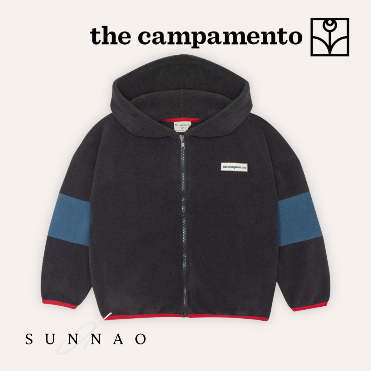 <The Campamento> COLOR BLOCK POLAR ZIPPED SWEATSHIRT
