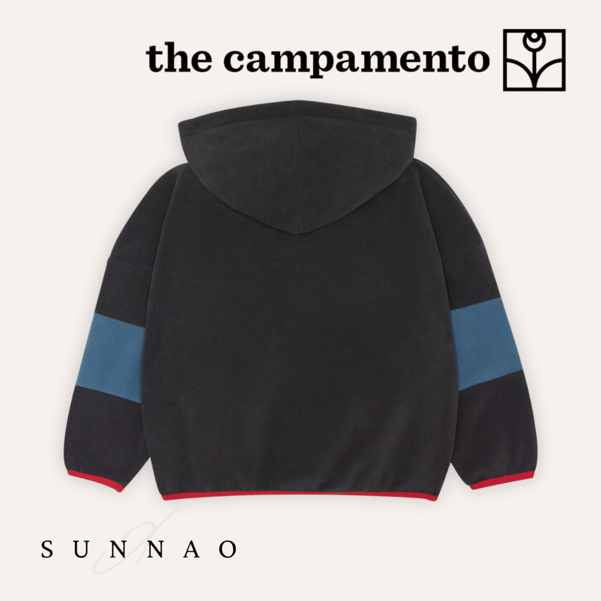<The Campamento> COLOR BLOCK POLAR ZIPPED SWEATSHIRT