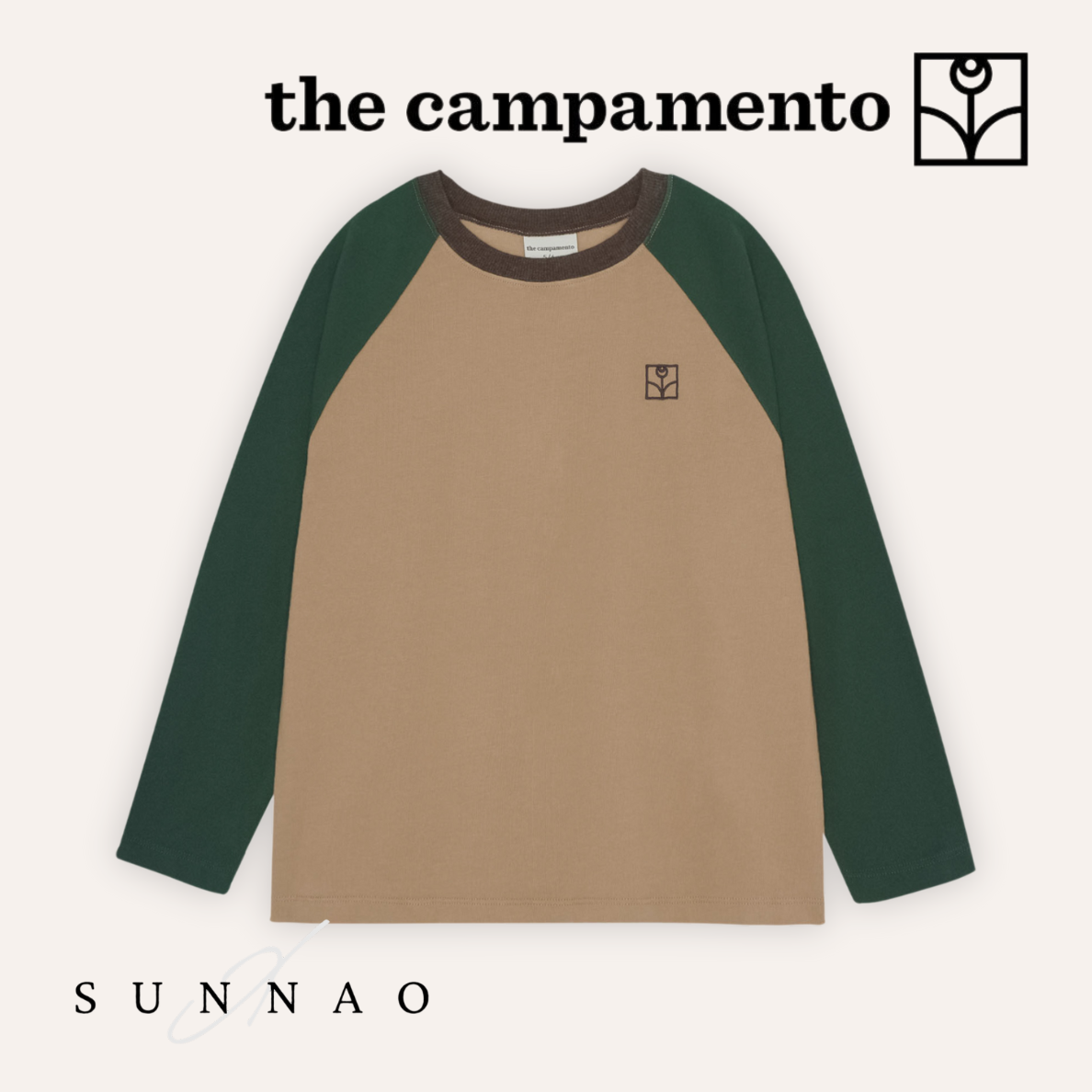 <The Campamento> COLOR BLOCK BROWN TSHIRT