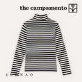 갤러리 뷰어로 이미지로드, <The Campamento> GREY STRIPES TURTLE NECK TSHIRT
