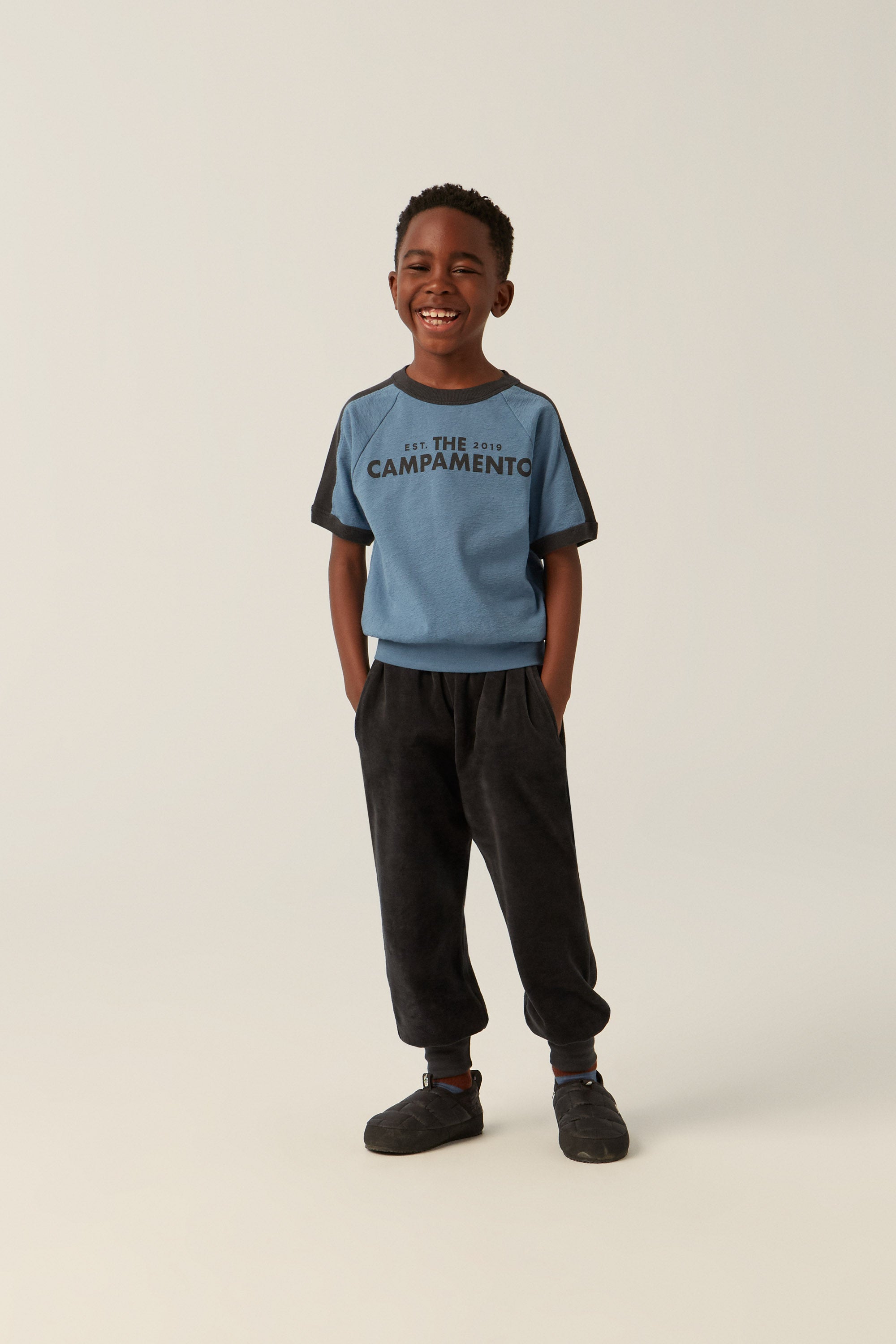 ボトムス・スパッツ the campamento/Grey Velour Jogging 3y the campamento/Grey Velour Jogging 3y Little Dudes | THE CAMPAMENTO