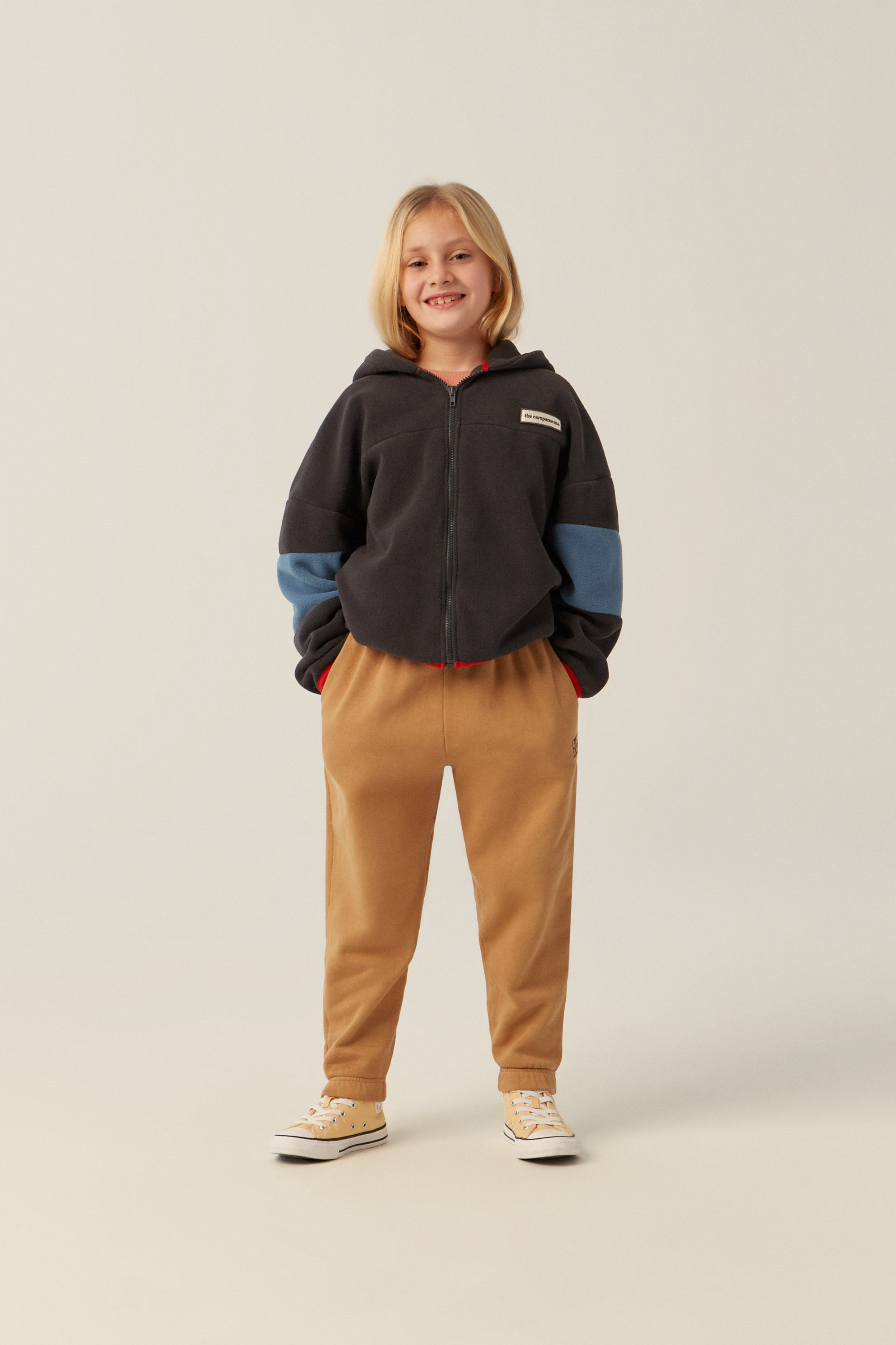 <The Campamento> COLOR BLOCK POLAR ZIPPED SWEATSHIRT