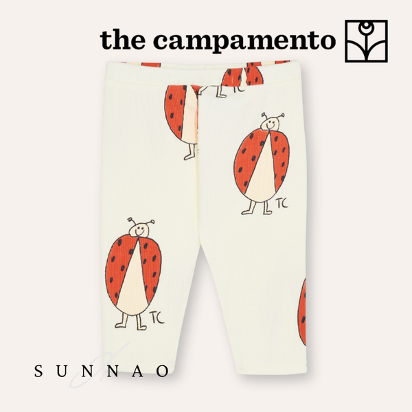 <The Campamento> Ladybug Allover Ecru Baby Leggings　