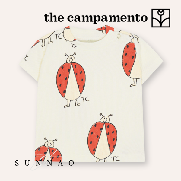 <The Campamento> Ladybug Allover Ecru Baby Tshirt　