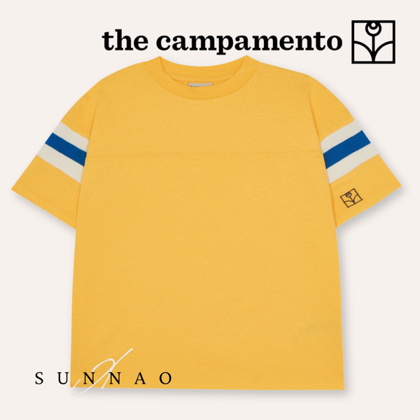 <The Campamento> Bicolor Bands Yellow Tshirt　