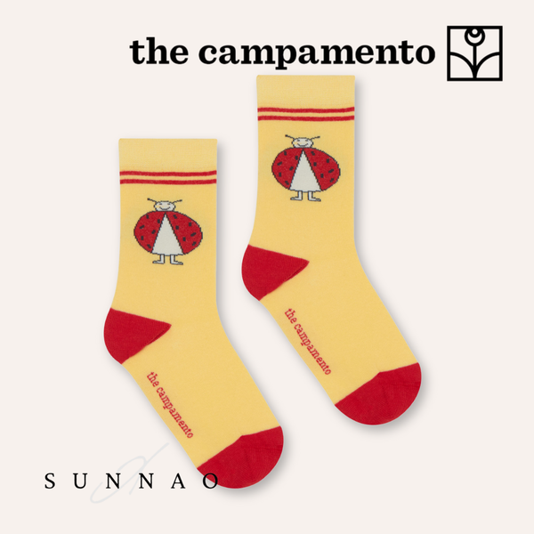 <The Campamento> Ladybug Yellow Socks　