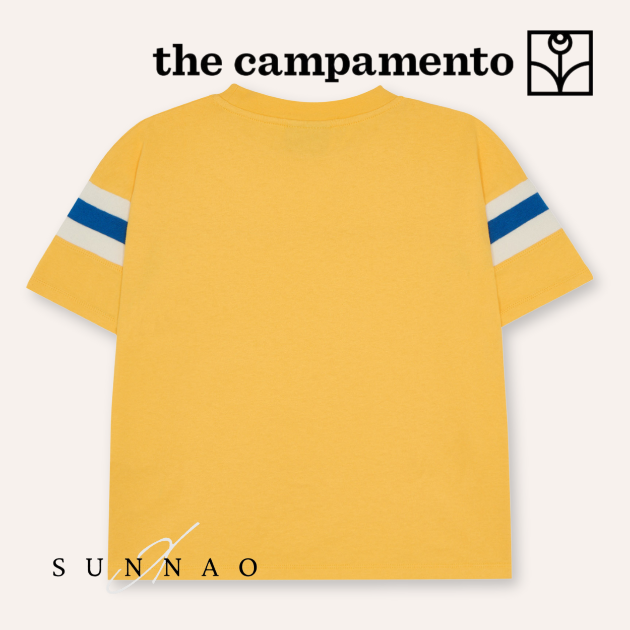 <The Campamento> Bicolor Bands Yellow Tshirt　
