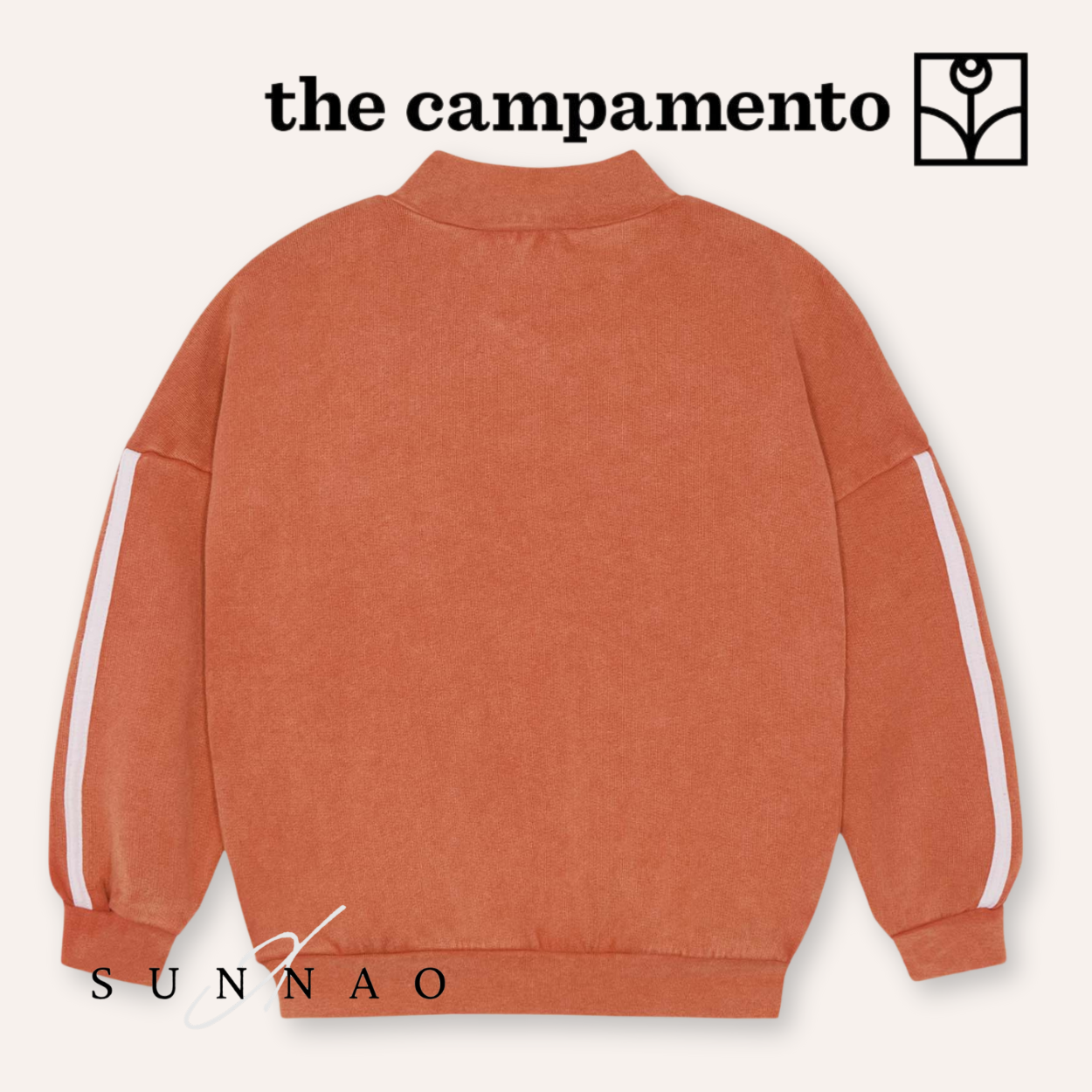 <The Campamento> Red Washed Zipped Sweatshirt　
