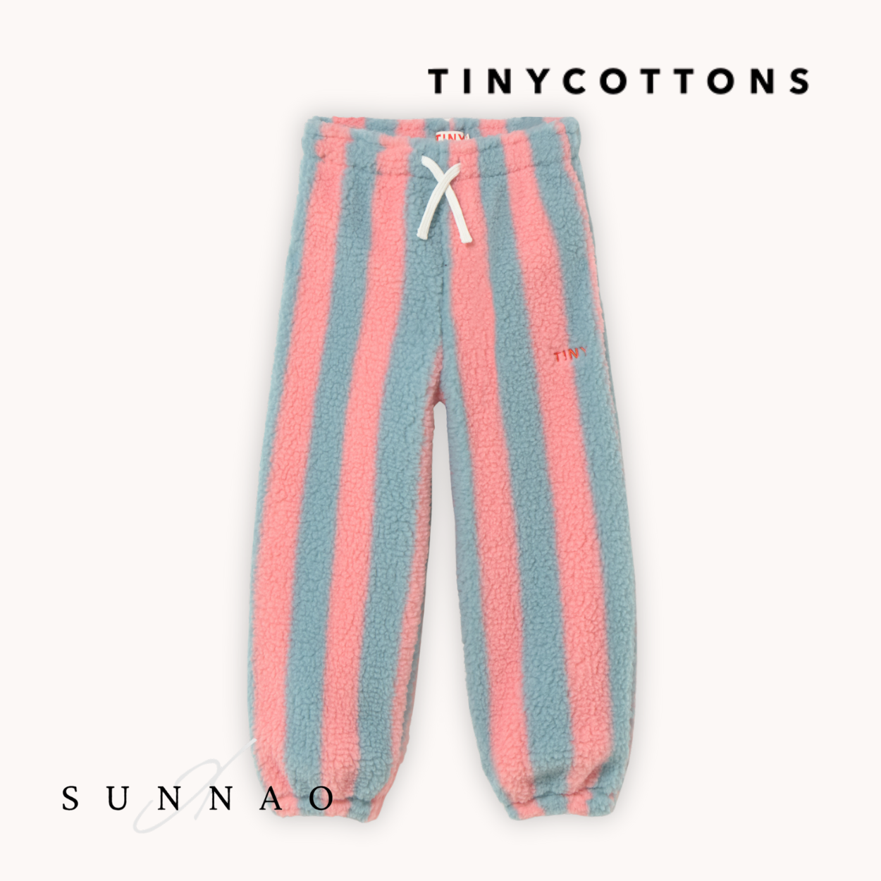 <TINYCOTTONS> STRIPES SHERPA SWEATPANT