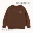 Load image into Gallery viewer, <TINYCOTTONS> DIAMOND GRAPHIC TOWEL SWEATSHIRT - dark brown
