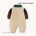 Gallery viewerに画像を読み込む, <TINYCOTTONS> COLOR BLOCK POLAR SHERPA ONE-PIECE - dark green
