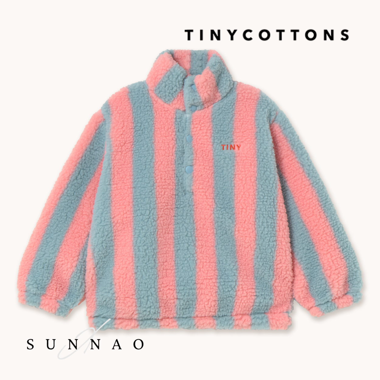 <TINYCOTTONS> Stripes Sherpa Sweatshirt