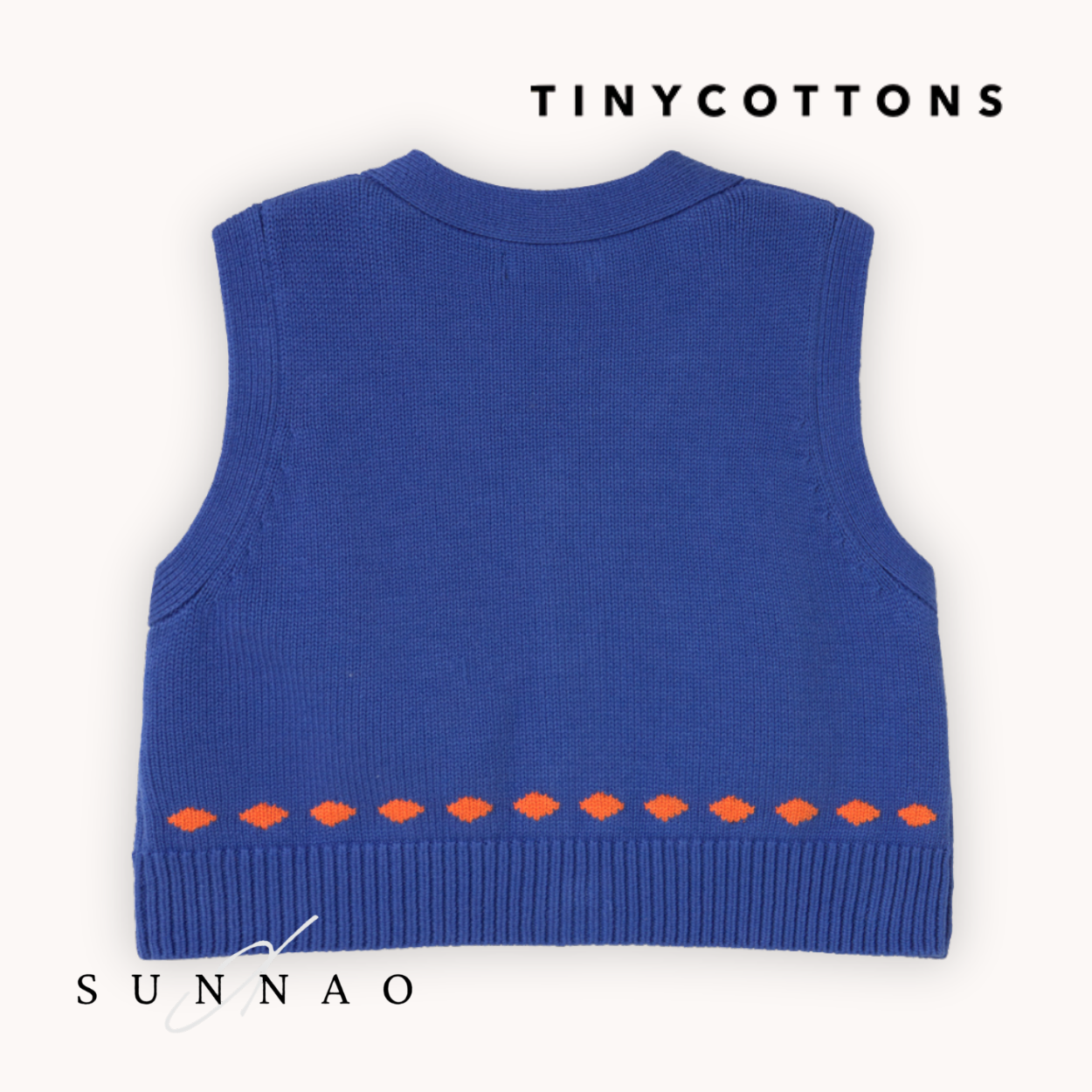 <TINYCOTTONS> RABBITS VEST - dark blue　