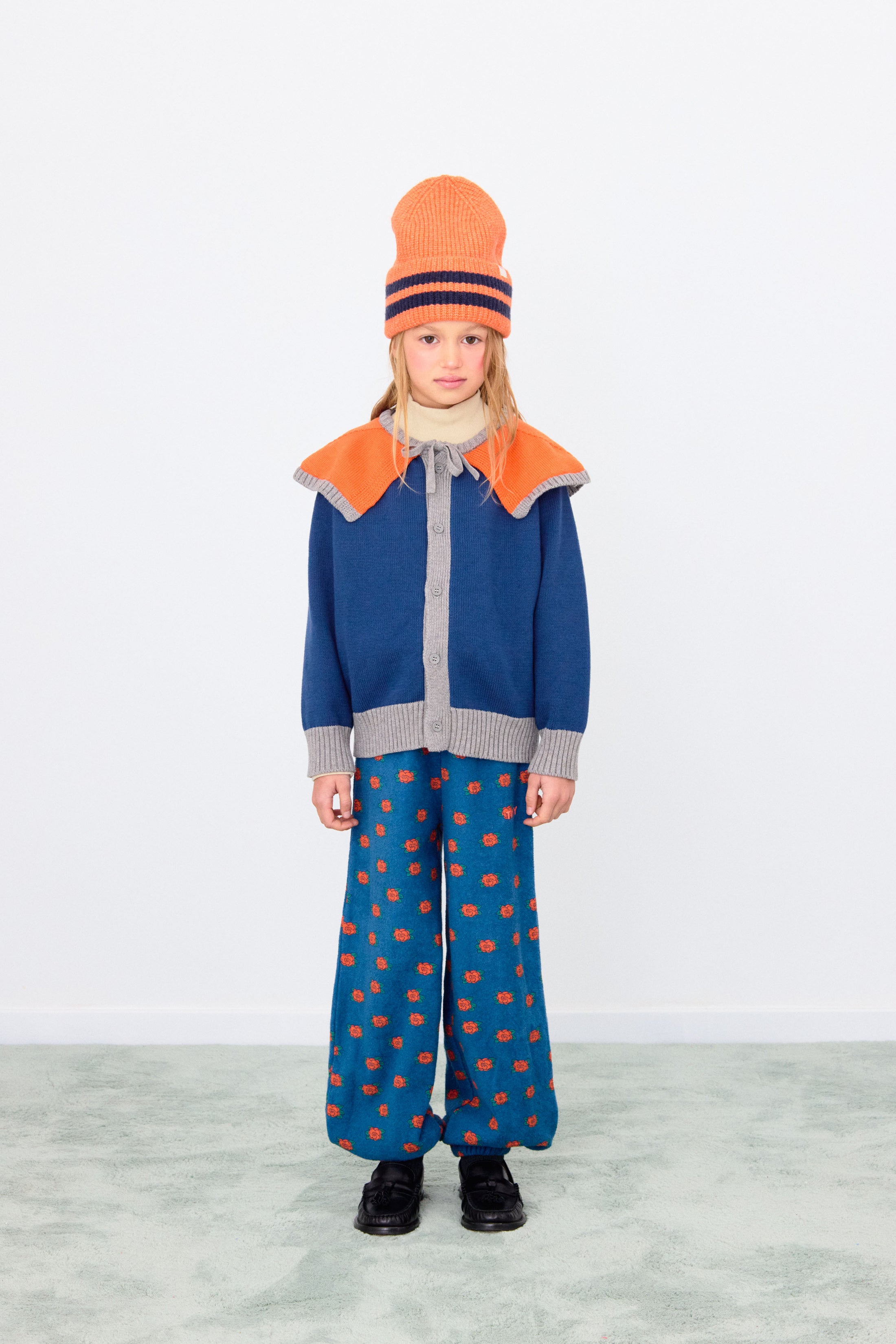 <TINYCOTTONS> CAMELIAS SWEATPANT - light navy　