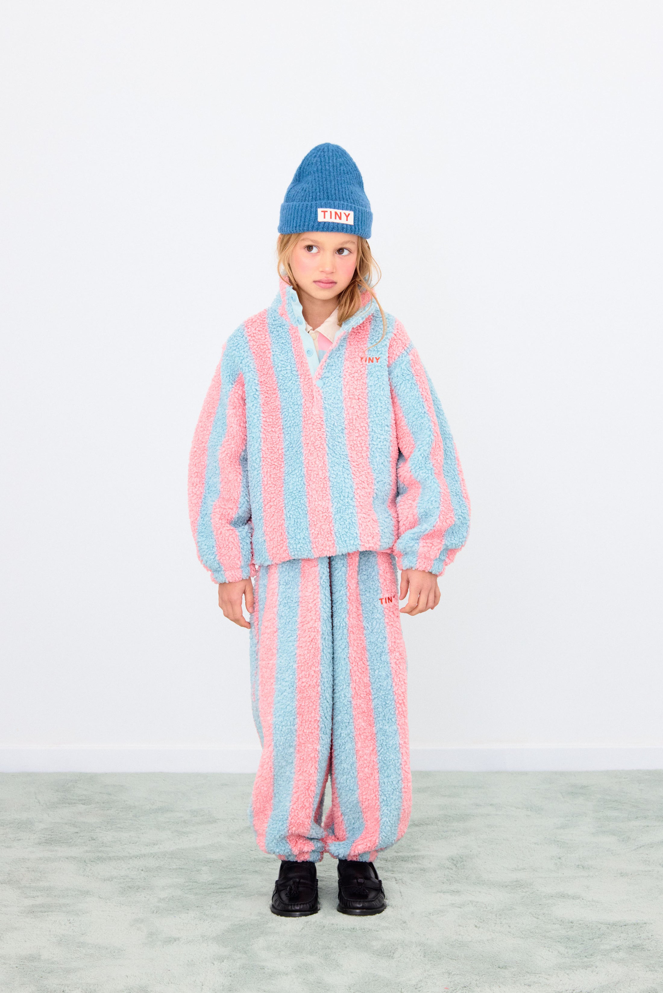 <TINYCOTTONS> STRIPES SHERPA SWEATPANT