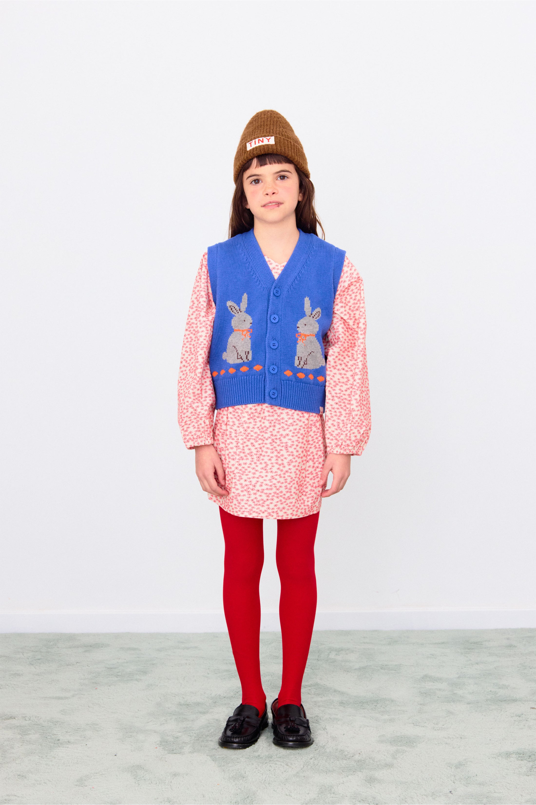 <TINYCOTTONS> RABBITS VEST - dark blue　