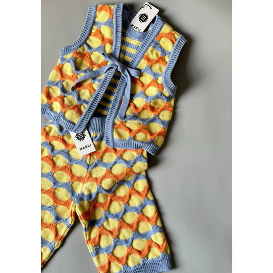 <MABLI> Tonnau Pants - Melon/Yuzu/Chambray Blue（6Y）-MABLI-SUNNAO