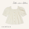 Gallery viewerに画像を読み込む, 【送料無料】<Little Cotton Clothes> Thea Blouse in Off White（2-6Y）
