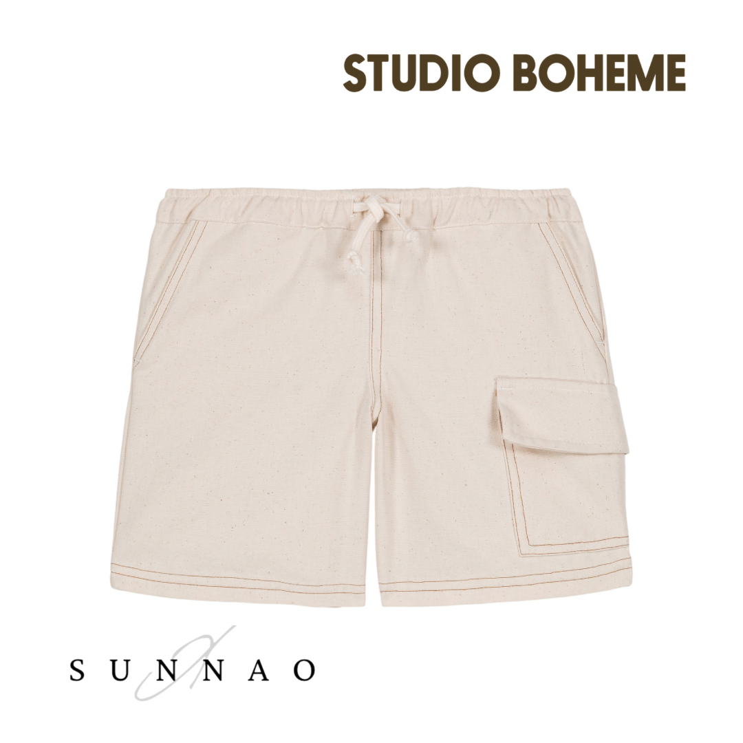 【予約／送料無料】<STUDIO BOHEME PARIS> BERMUDA CARGO - OFF WHITE （24M-8Y）