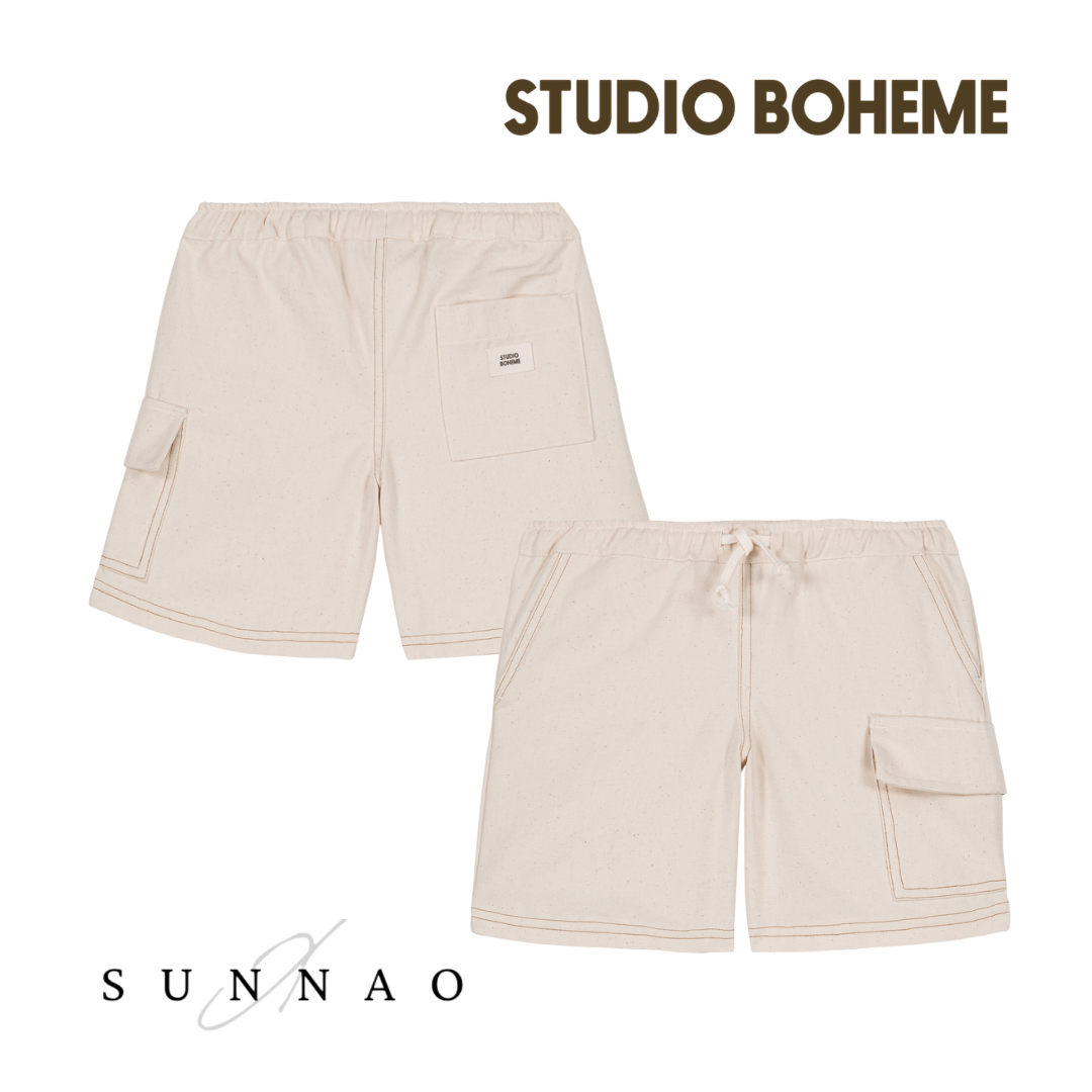 【予約／送料無料】<STUDIO BOHEME PARIS> BERMUDA CARGO - OFF WHITE （24M-8Y）