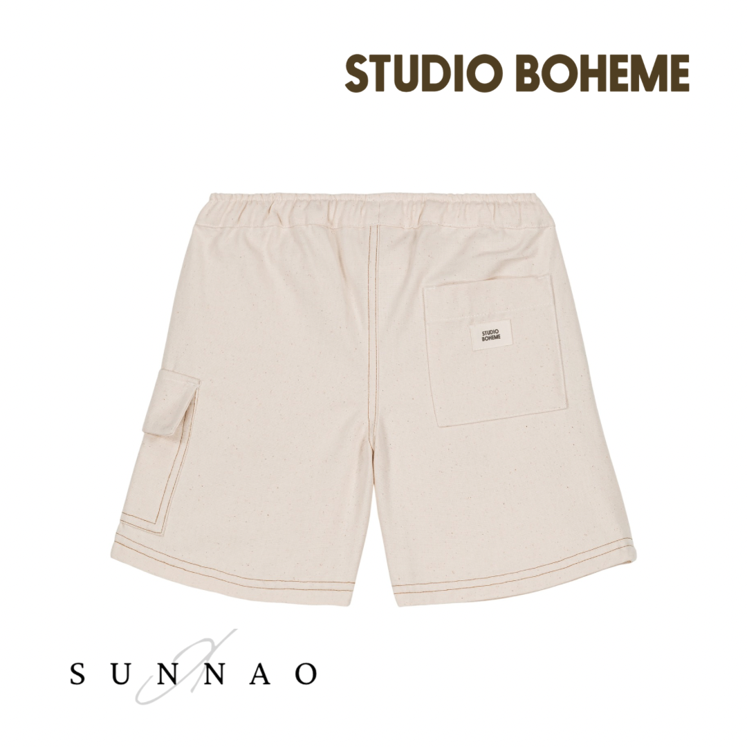 【予約／送料無料】<STUDIO BOHEME PARIS> BERMUDA CARGO - OFF WHITE （24M-8Y）