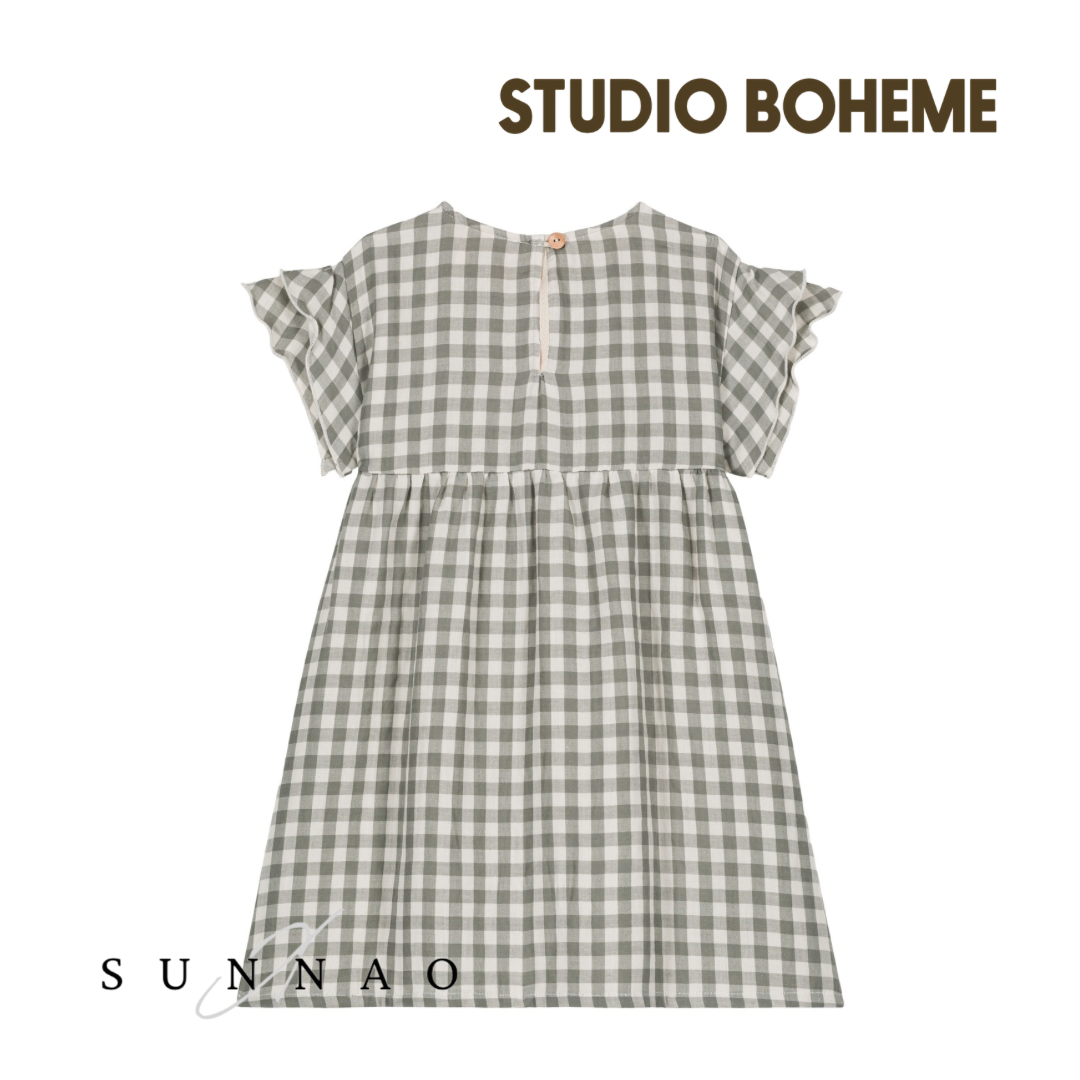 【予約／送料無料】<STUDIO BOHEME PARIS> DRESS COUSINE - GINGHAM（18M-6Y）