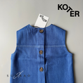 Gallery viewerに画像を読み込む, <Studio Koter>CASS BOTTIN BACK DENIM VEST（1-7Y）
