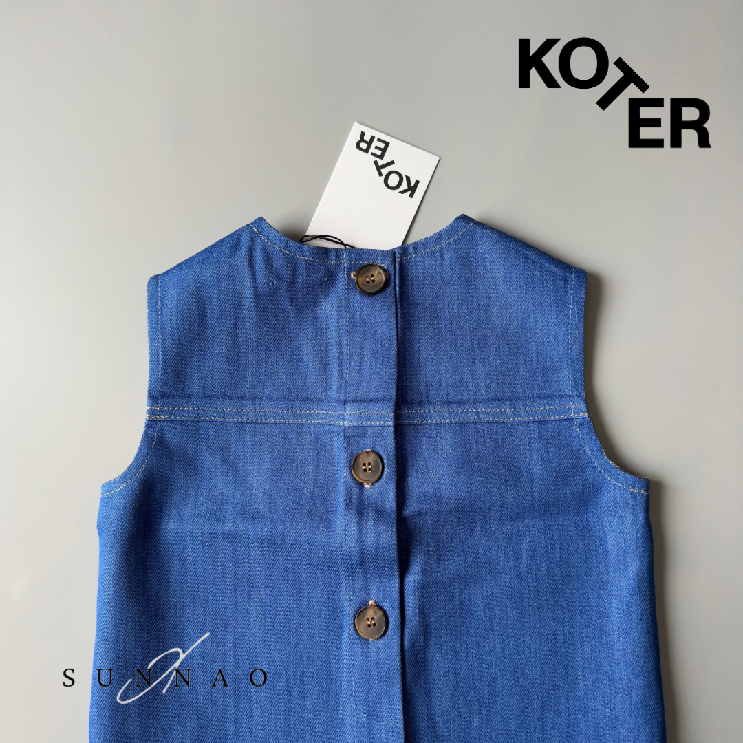 <Studio Koter>CASS BOTTIN BACK DENIM VEST（1-7Y）