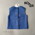 Gallery viewerに画像を読み込む, <Studio Koter>CASS BOTTIN BACK DENIM VEST（1-7Y）
