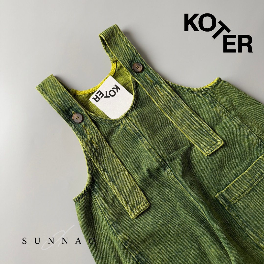 <Studio Koter> KAI OVERDYE DENIM DUNGAREES（18M-7Y）