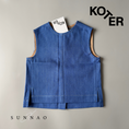 Gallery viewerに画像を読み込む, <Studio Koter>CASS BOTTIN BACK DENIM VEST（1-7Y）
