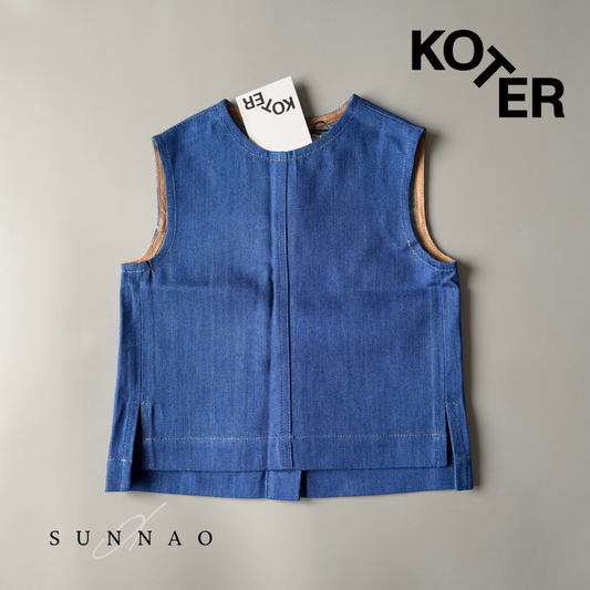 <Studio Koter>CASS BOTTIN BACK DENIM VEST（1-7Y）