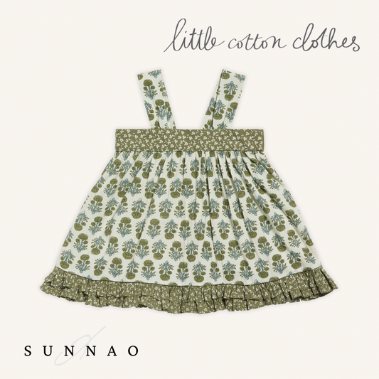 【送料無料】<Little Cotton Clothes> Lissy Sun Top Jaipur Floral in Fern（2-6Y）