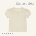 Gallery viewerに画像を読み込む, 【送料無料】<Little Cotton Clothes>  Organic Pointelle T-shirt Buttermilk （12M-6Y）
