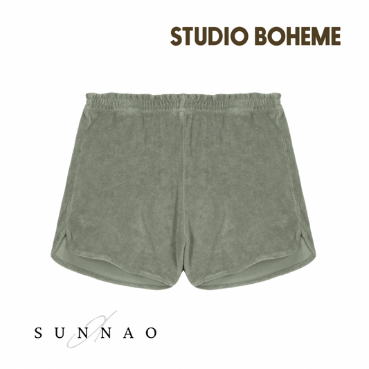 【予約／送料無料】<STUDIO BOHEME PARIS> SHORTS GEORGY - GREEN GREY（18M-8Y）