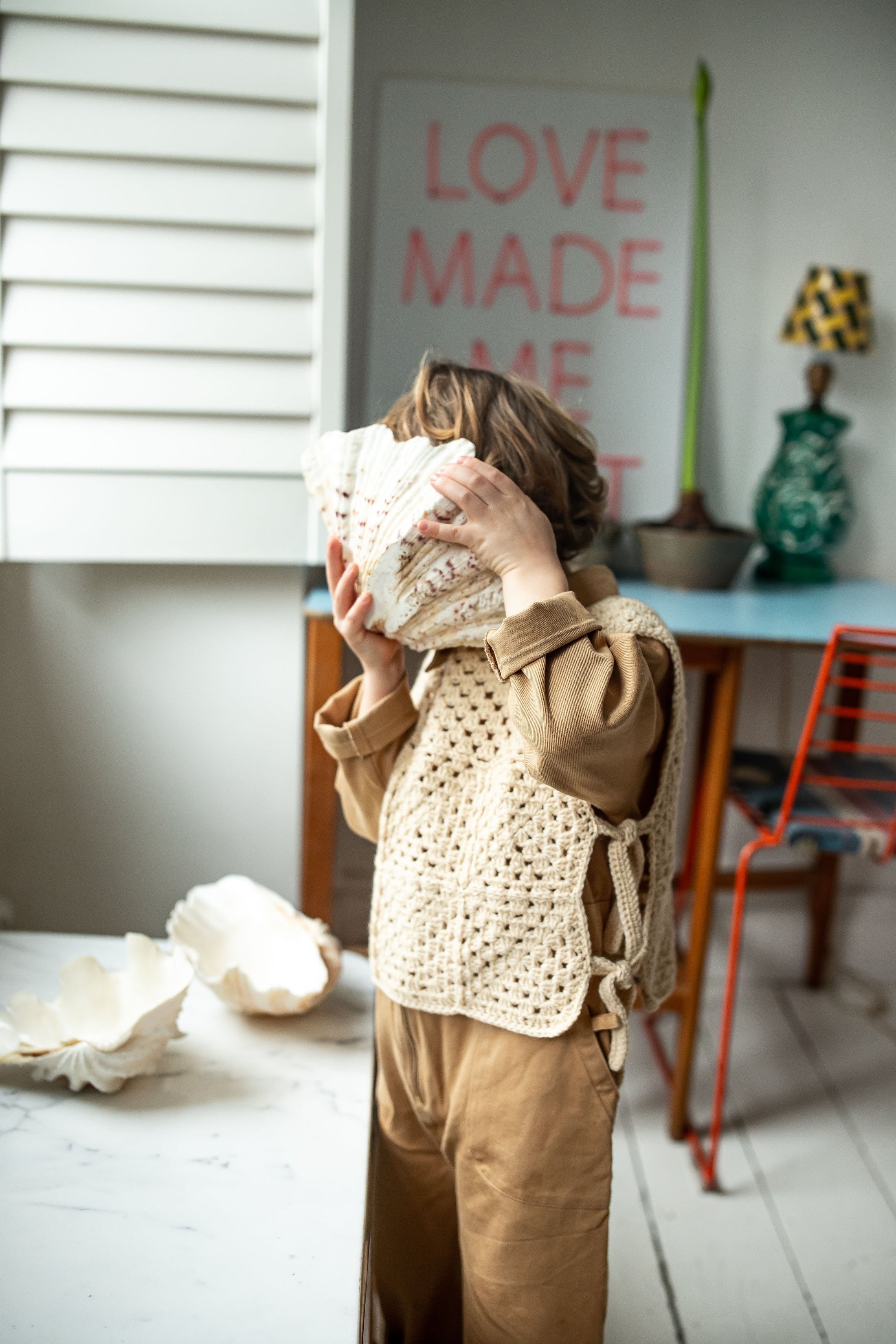 <YAARN>Woolen Vest ROWAN - Full Vanilla